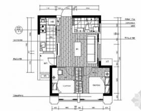 [山东]精装现代风格二居室装修施工图(含效果)