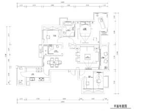 常熟130平三居室住宅装修施工图+效果图