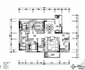 [湖南]现代简约风格四居室室内装修施工图（含高清效果图...