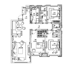 夏花似锦|古典英伦风样板间设计施工图（附效果图）