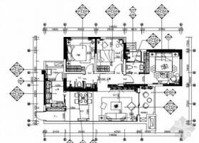 [四川]简约现代风格三居室室内装修施工图（含高清效果图...