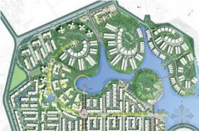 [广州]滨水住宅区景观规划设计总平面图