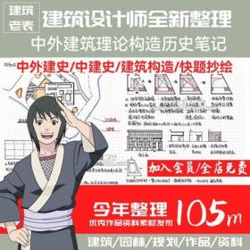 5731中外国建筑史构造知识点笔记合集抄绘画图快题学习资料