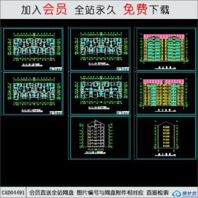 CAD04491住宅平立面方案图CAD