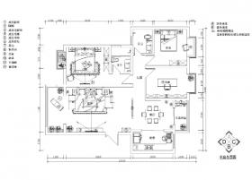 [广东]香港某户型样板间CAD施工图+效果图