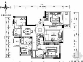 高档住宅区简欧风情四居室装修施工图（含效果）