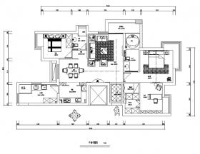 银都花园家装设计完整施工图（附效果图）