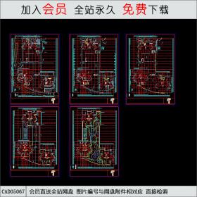 CAD05067某高层商住楼平立剖图CAD