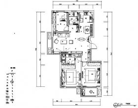 混搭风格梦想家住宅设计施工图（附效果图）