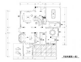 常熟泽景园450平独栋别墅装修施工图+效果图