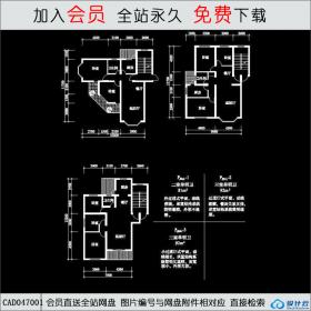 CAD04701住宅户型53CAD