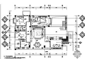 现代中式风格跃层式样板房施工图（含效果）