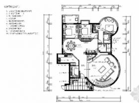 新中式一层豪庭室内施工图（含效果图）