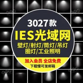 5534IES光域网3dmax灯光文件vray工业照明壁灯射灯台灯筒灯吊...