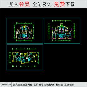 CAD05336小高层户型平面CAD