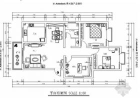 [贵阳]精品简欧风格三居室样板间装修施工图（含效果）