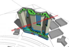 NO01888精华公寓楼住宅楼项目中标方案设计su模型cad图纸文本