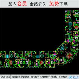 CAD04258某临街住宅平面图CAD