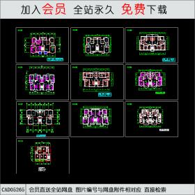 CAD05265多层砖混户型平面方案CAD