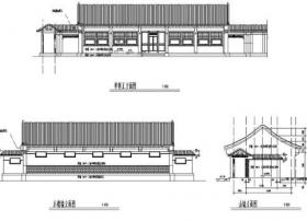 古典院子平面图及古建筑景观施工图