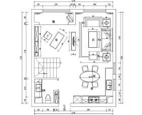 [内蒙古]LOFT风格样板间设计施工图（附效果图）