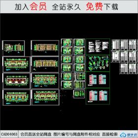 CAD04063复式住宅方案图CAD