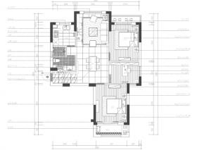 保亿·丽景山两居室样板房室内装修施工图