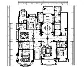 [陕西]简欧风格样板间设计CAD施工图（含效果图）