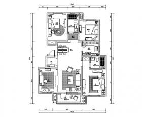 邂逅法式浪漫|青岛法式风样板间设计施工图（附效果图）