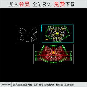 CAD05302高层塔式户型建筑图CAD