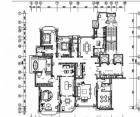 [太原]雍容高贵室内家装样板间施工图（含电气系统图）