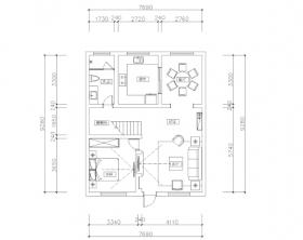 山西200平四居室自建房装修施工图+效果图