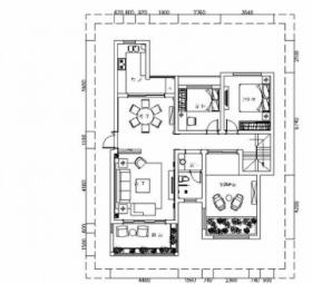 温馨浪漫欧式风格复式样板间CAD装修施工图（含效果）