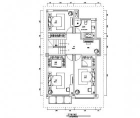 [江苏]现代风格金湖别墅住宅设计施工图（附效果图）