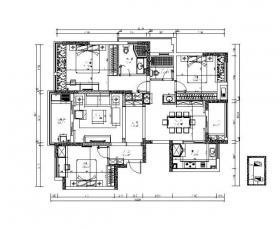 [广州]新中式三居室设计施工图（含效果图）