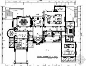 [杭州]大户型传统欧式低调奢华别墅室内施工图（含效果...