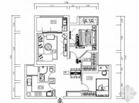 [南京]温馨浪漫现代两居室装修施工图（含效果）