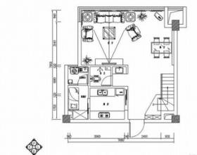 温馨田园风格双层别墅室内装修施工图（含实景图）