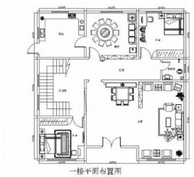 某自建二层别墅中式室内装修图