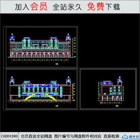 CAD04390一套商住图纸立面图CAD