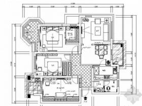 [江西]现代极简三居室室内装修施工图（含效果）