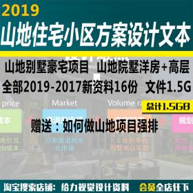 T1651-2019山地住宅小区院墅洋房高层豪宅建筑方案设计文本...