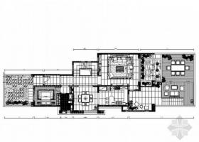 [西安]后现代简约别墅室内设计施工图（含效果图）