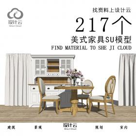 R977/217个美式家具SU模型