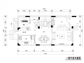 300平独栋别墅室内装修施工图+效果