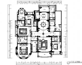 [陕西]简欧风格样板间设计CAD施工图（含效果图）