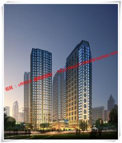 JZ152合肥公建住宅商业公寓su模型+cad平面立面总图+效果图