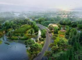 [山东]“飘带”滨河湿地公园景观规划设计方案（北京著名...