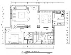 [江苏]现代中式260平米住宅设计施工图（附效果图）