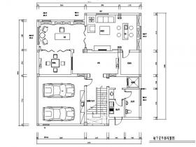 [江苏]美式古典风格500平米联体别墅设计施工图（附效果...